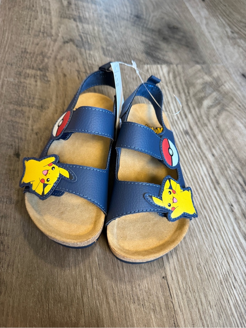 Pokémon Pikachu Kids Sandals Navy Blue Poké Ball Size 10 NWT